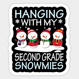 Teacher Hanging With My Second Grade Snowmies Students Sticker